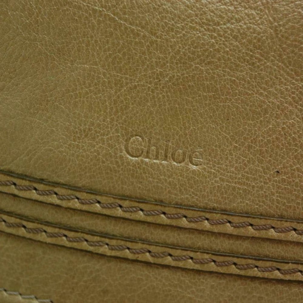 Auth Chloe Marcie Medium Shoulder Bag Leather Peal Gold - Picture 2 of 15